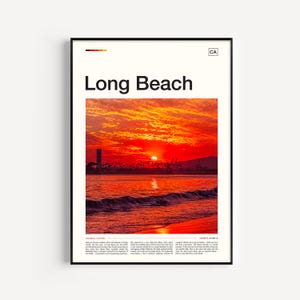 Long Beach Print, Long Beach Poster, Long Beach Wall Art, Long Beach Art, Long Beach Photo, Long Beach California, California Poster