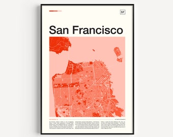 San Francisco Map Print, San Francisco Poster, San Francisco Map, San Francisco Print, San Francisco Wall Art, San Francisco Art Print