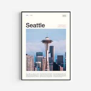 Seattle Print, Seattle Poster, Seattle Wall Art, Seattle Art Print Seattle Skyline, Seattle Photo, Seattle Decor
