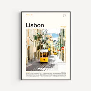 Viajes a Lisboa, Lisboa, Portugal, Arte de Portugal, Arte de Lisboa, Impresión de Lisboa, Horizonte de Lisboa, Póster de Lisboa, Póster de Portugal, Arte mural de Lisboa