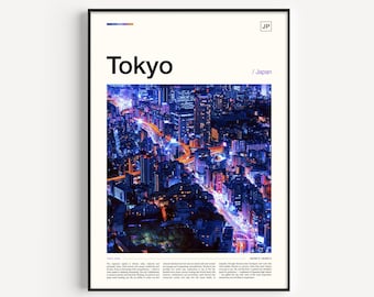 Impresión de Tokio, Arte mural de Tokio, Póster de Tokio, Impresión artística de Tokio, Horizonte de Tokio, Foto de Tokio, Impresión de Japón, Póster de Japón, Arte mural de Japón, Arte japonés
