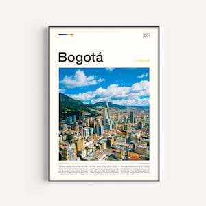 Bogota Poster, Colombia Travel Print for Home Decor, Urban Wall Art with City Print, South America Art, and Travel Gift