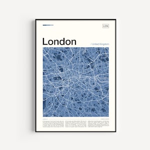 Impressão de mapa de Londres, pôster de Londres, mapa de Londres, impressão de Londres, arte de parede de Londres, impressão de arte de Londres, pôster de mapa, arte de parede de mapa, impressão de arte de Londres