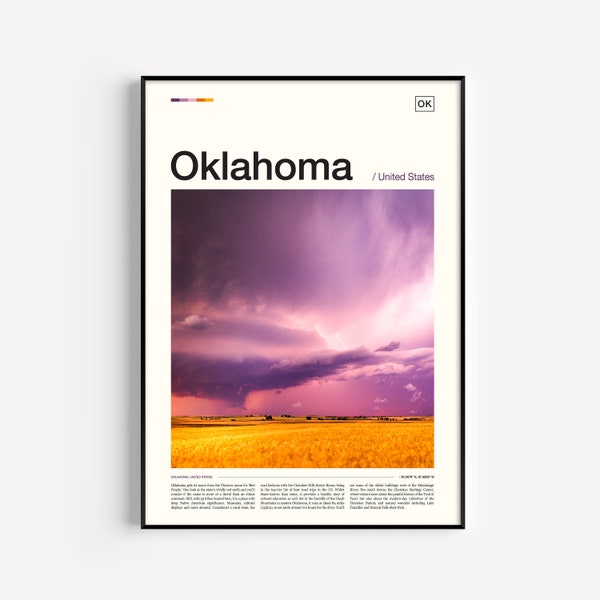 Oklahoma Print, Oklahoma Poster, Oklahoma Wall Art, Oklahoma Art Print, Oklahoma Artwork, Oklahoma Photo, Oklahoma Decor, Oklahoma Travel