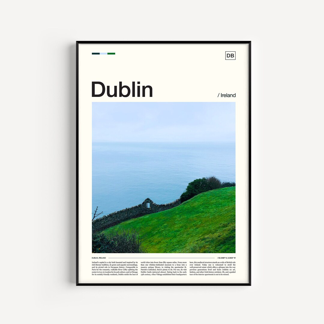 Dublin Print, Dublin Poster, Dublin Wall Art, Dublin Art Print, Dublin