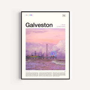 Galveston Print, Galveston Texas, Galveston Poster, Galveston Wall Art, Galveston Art Print, Galveston Artwork, Galveston Photo