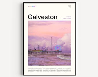 Galveston Print, Galveston Texas, Galveston Poster, Galveston Wall Art, Galveston Art Print, Galveston Artwork, Galveston Photo
