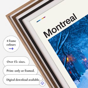 Montréal winterlandschap kunstdruk: Canada reisposter afbeelding 4
