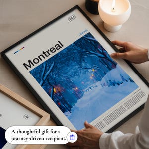 Montréal winterlandschap kunstdruk: Canada reisposter afbeelding 7