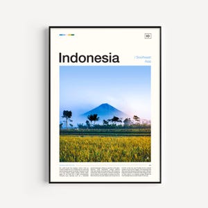 Indonesia Travel Print: Landscape Photography, Asia Artwork