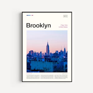 Brooklyn Wall Art, Brooklyn Poster, Brooklyn Print, Brooklyn Art Print, Brooklyn New York, Brooklyn Photography, Brooklyn Photo, Brooklyn NY