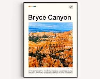 Bryce Canyon National Park Art Print, Utah Desert Wall Decor