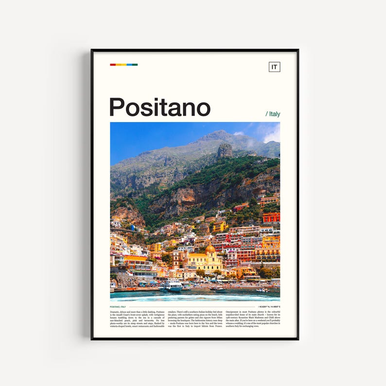 Positano Print, Positano Poster, Positano Wall Art, Positano Art Print, Positano Artwork, Positano Photo, Italy Print, Italy Poster image 1