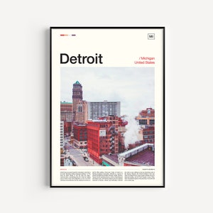 Detroit Print, Detroit Poster, Detroit Photography, Detroit Art, Detroit Michigan, Detroit Wall Art, Detroit Skyline, Detroit Art Print