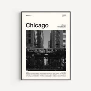 Chicago Illinois, Chicago Skyline, Chicago Travel, Chicago Art, Chicago Artwork, Chicago Poster, Chicago City Poster, Chicago Photo