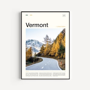 Vermont Print, Vermont Art, Vermont Poster, Vermont Wall Art, Vermont Landscape, Vermont Travel Poster Vermont Photography Vermont Art Print
