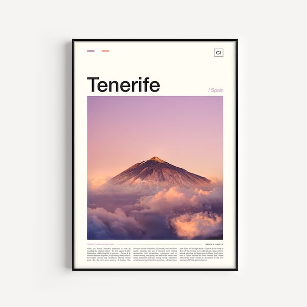 Tenerife Print, Tenerife Poster, Tenerife Wall Art, Tenerife Art Print, Tenerife Photo, Tenerife Photography, Tenerife Travel Tenerife Spain