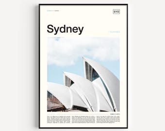 Sydney Print, Sydney Poster, Sydney Wall Art, Sydney Art Print, Sydney Skyline, Sydney Opera House, Sydney Artwork, Australia Print