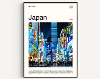Tokyo Japan Reise Poster, Stadtbild Kunstdruck