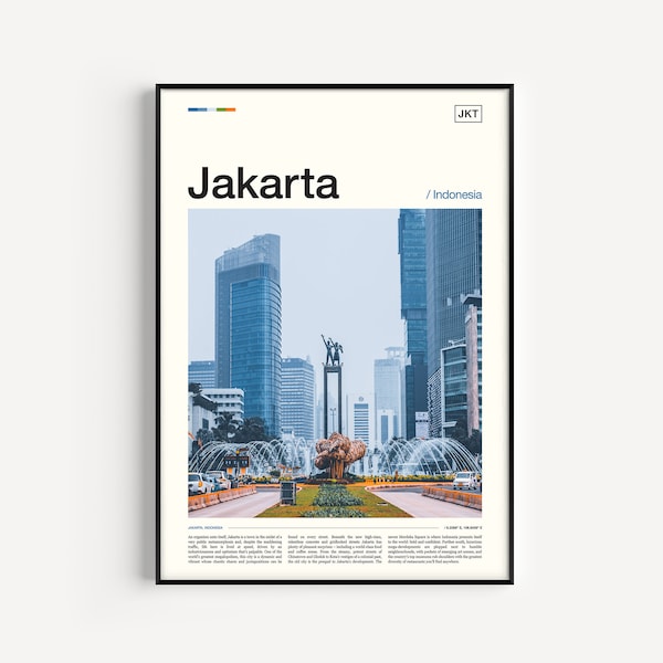 Jakarta Print, Jakarta Poster, Jakarta Wall Art, Jakarta Art Print, Jakarta Travel, Indonesia Print, Indonesia Poster, Indonesia Travel