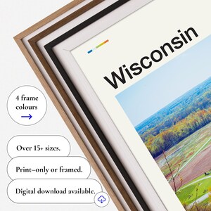 Wisconsin Print, Wisconsin Poster, Wisconsin Wall Art, Wisconsin Art Print, Wisconsin Artwork, Wisconsin Photo, Wisconsin Photography image 4