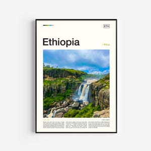 Ethiopia Travel Poster: Africa Wall Art Print