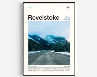 Revelstoke Print, British Columbia Poster, Travel Photography, Wall Art, Revelstoke Art Print, Canada Travel Print