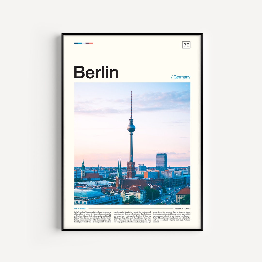 Berlin Print, Berlin Poster, Berlin Wall Art, Berlin Art Print, Berlin ...