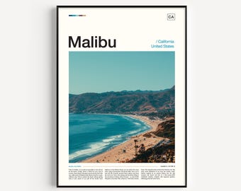 Malibu Beach Photography Print: California Travel Poster