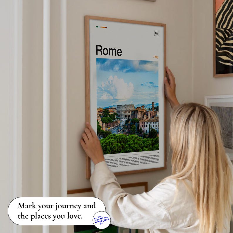 Rome Print, Rome Poster, Rome Wall Art, Rome Travel Poster, Rome Art Print, Rome Italy Print, Italy Wall Art, Italy Poster, Ancient Rome image 2