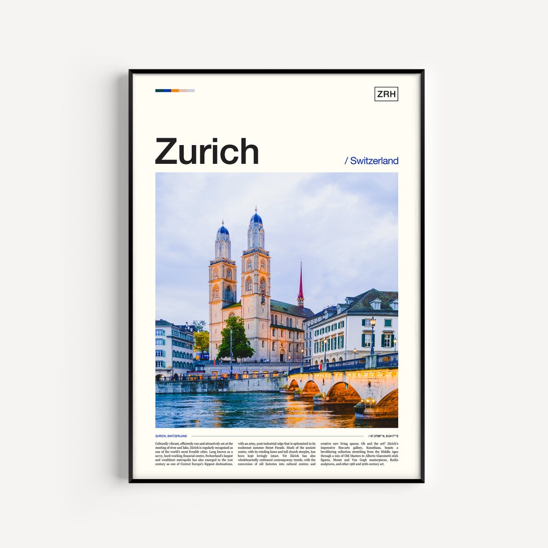 Zurich Print, Zurich Poster, Zurich Wall Art, Zurich Switzerland