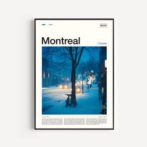 Plakat podróżniczy „Zimowy krajobraz Montrealu”