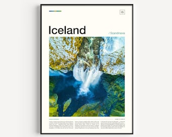 Iceland Travel Poster: Landscape Photography Art Print