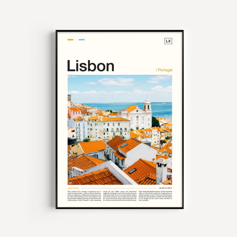 Impresión de Lisboa, póster de Lisboa, fotografía de Lisboa, arte mural de Lisboa, arte de Lisboa, póster de Portugal, fotografía de Portugal, impresión de Portugal imagen 1