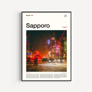 Sapporo Print, Sapporo Poster, Sapporo Wall Art, Sapporo Art Print, Sapporo Japan, Japan Print, Sapporo Artwork, Japan Poster, Japan Art