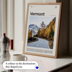 Vermont Print, Vermont Art, Vermont Poster, Vermont Wall Art, Vermont Landscape, Vermont Travel Poster Vermont Photography Vermont Art Print image 3