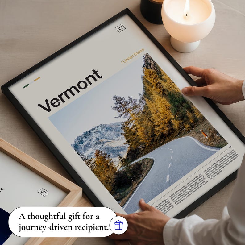 Vermont Print, Vermont Art, Vermont Poster, Vermont Wall Art, Vermont Landscape, Vermont Travel Poster Vermont Photography Vermont Art Print image 7