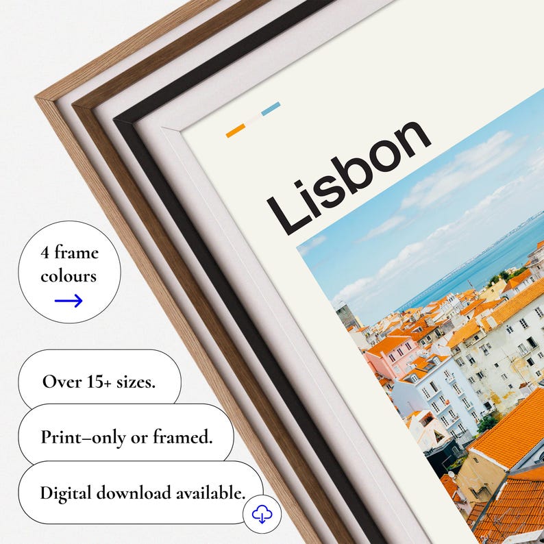 Impresión de Lisboa, póster de Lisboa, fotografía de Lisboa, arte mural de Lisboa, arte de Lisboa, póster de Portugal, fotografía de Portugal, impresión de Portugal imagen 4