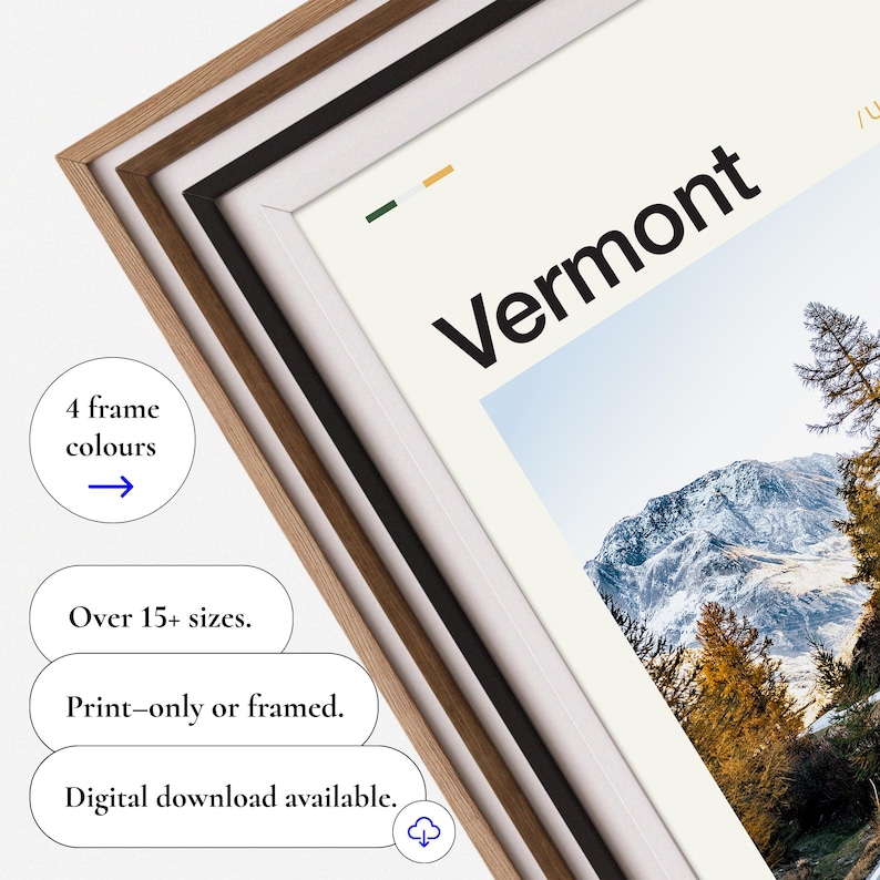 Vermont Print, Vermont Art, Vermont Poster, Vermont Wall Art, Vermont Landscape, Vermont Travel Poster Vermont Photography Vermont Art Print image 4