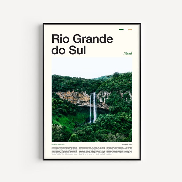 Rio Grande do Sul Poster, Rio Grande do Sul Print, Brazil Poster, Brazil Art, Brazil Wall Art, Brazil Print, Brazil Photography Brazil Decor