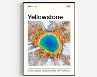 Yellowstone Poster, Yellowstone Print, Yellowstone National Park Poster, Yellowstone Park, Yellowstone Wall Art Wyoming Print Wyoming Poster