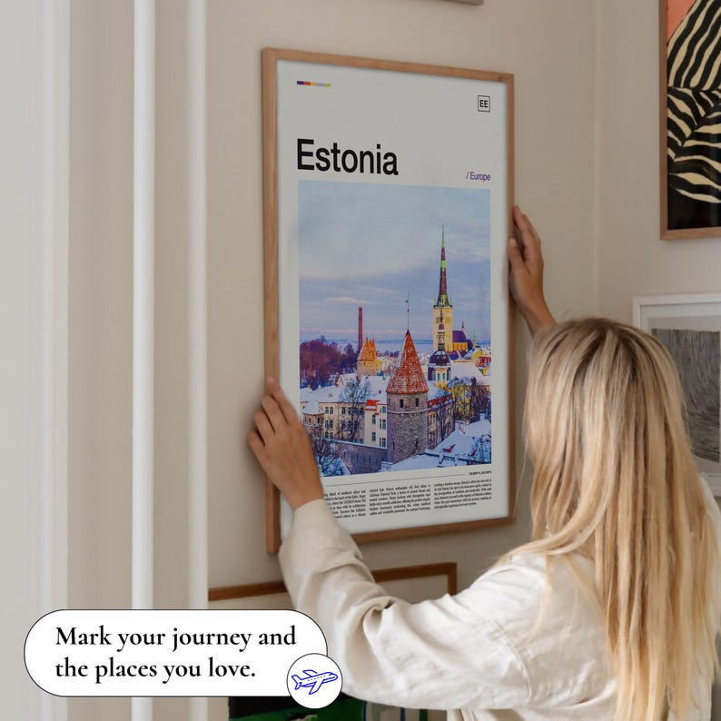 Estonia Print, Estonia Poster, Estonia Wall Art, Estonia Art Print, Estonia Photo, Estonia Photography, Estonia Decor, Estonia Skyline image 2