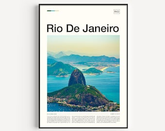 Impressão do Rio de Janeiro, pôster do Rio de Janeiro, arte de parede do Rio, pôster do Brasil, impressão de arte do Rio de Janeiro, arte de parede do Brasil, impressão do Brasil, arte do Brasil