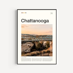 Chattanooga Print Tennessee, Wall Art, Tennessee River Poster, Lookout Mountain Photo, Walnut Street Bridge, Chattanooga Photo