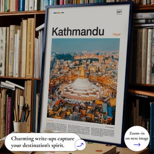 Kathmandu Print, Nepal Travel Poster with Scenic Photography, City Wall Artwork, Travel Photo, Wanderlust Decor, and Art Print image 8
