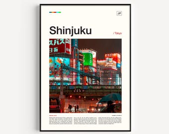 Impression Shinjuku, affiche de Shinjuku, art de Shinjuku, photo de Shinjuku, voyage à Shinjuku, décoration de Shinjuku, impression du Japon, affiche du Japon, art du Japon