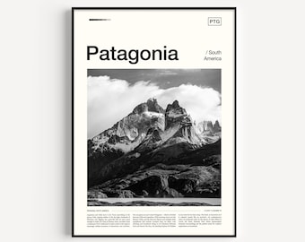 Patagonia Print, Black and White, Patagonia Poster, Patagonia Wall Art, Patagonia Art Print, Patagonia Artwork, Patagonia Photography