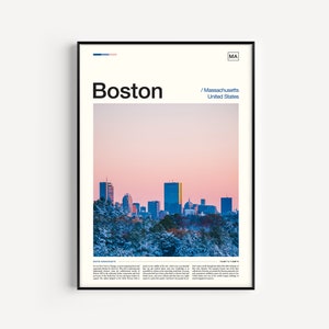 Boston Print, Boston Gift, Boston Art Print, Boston Wall Art, Boston Poster, Boston Skyline, Boston Photography, Boston Massachusettts