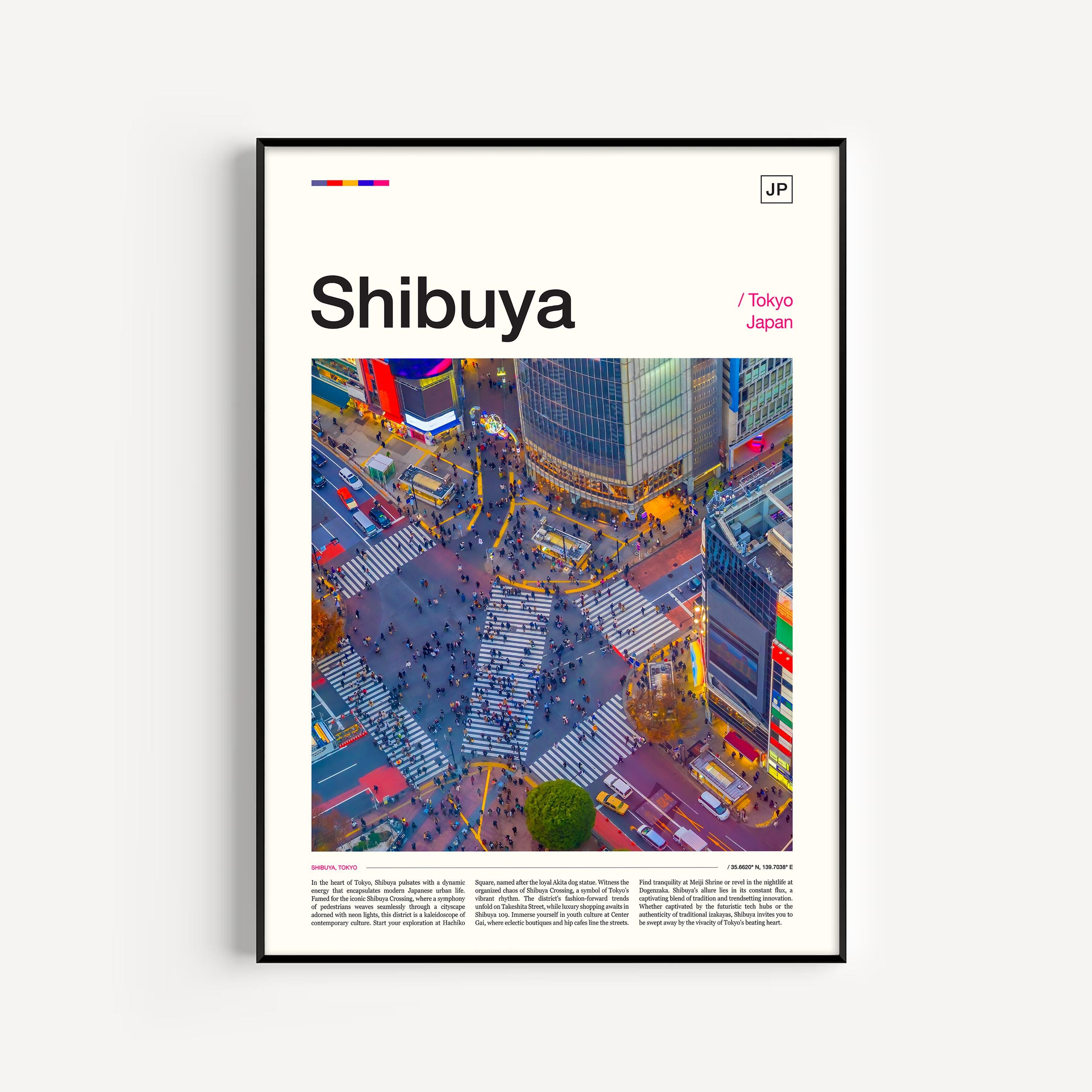 Shibuya Crossing Poster: Tokyo Street Photography Art - Etsy