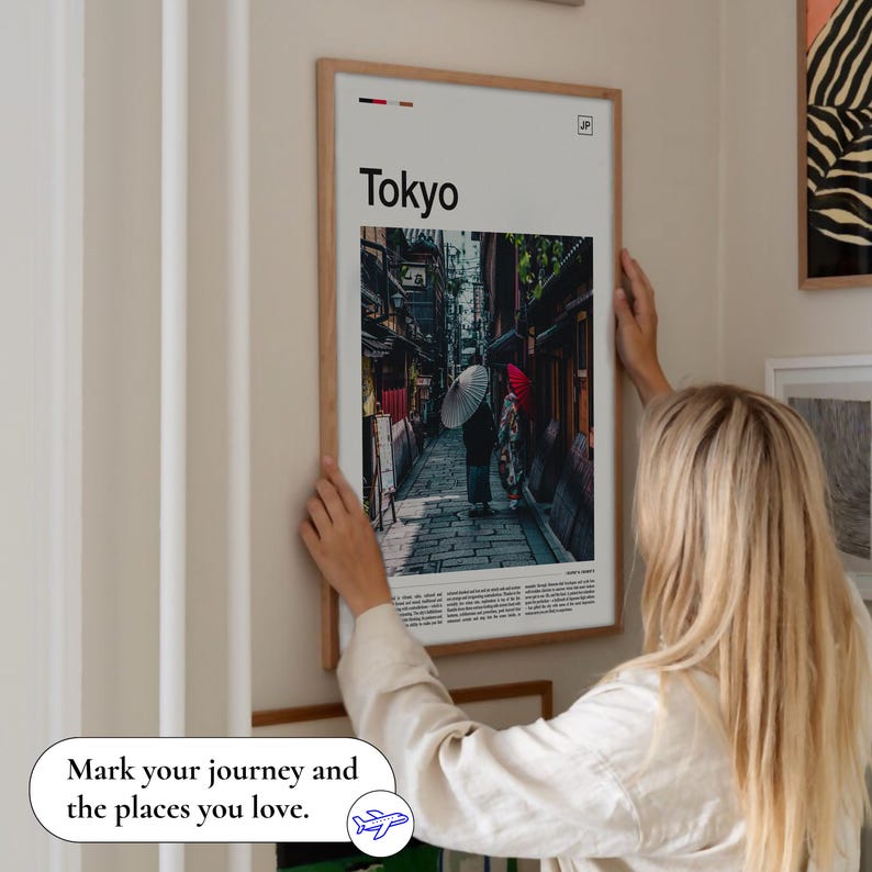 Tokyo Print, Tokyo Poster, Tokyo Wall Art, Tokyo Artwork, Tokyo Art Print, Japan Poster, Japan Print, Kyoto Print, Kyoto Travel image 2
